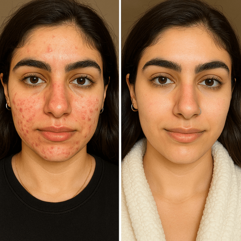 Chemical peel before and after Orland Park skincare clinic