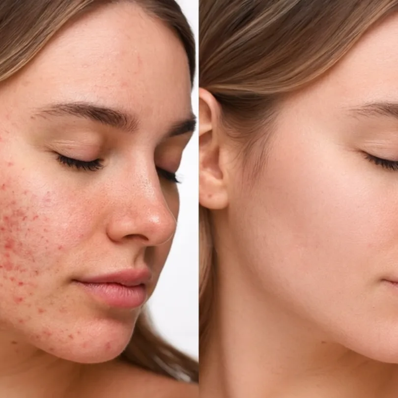 Chemical peel treatment before and after Orland Park