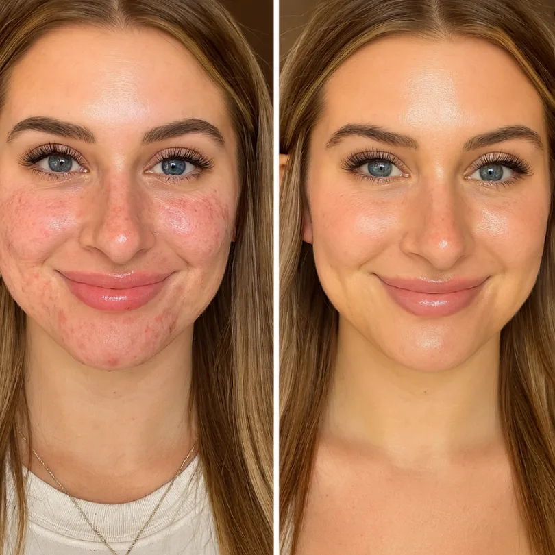 Skin treatment before and after results Orland Park spa